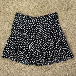 Zara Black and White Floral Skort